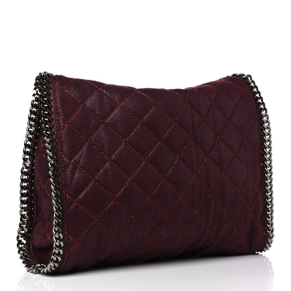Stella McCartney Shaggy Deer Quilted Small Falabella Tote Burgundy 2 of 7