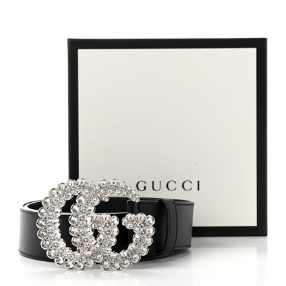 Gucci Calfskin Crystal Double G 40mm Belt 85 34 Black 8 of 8