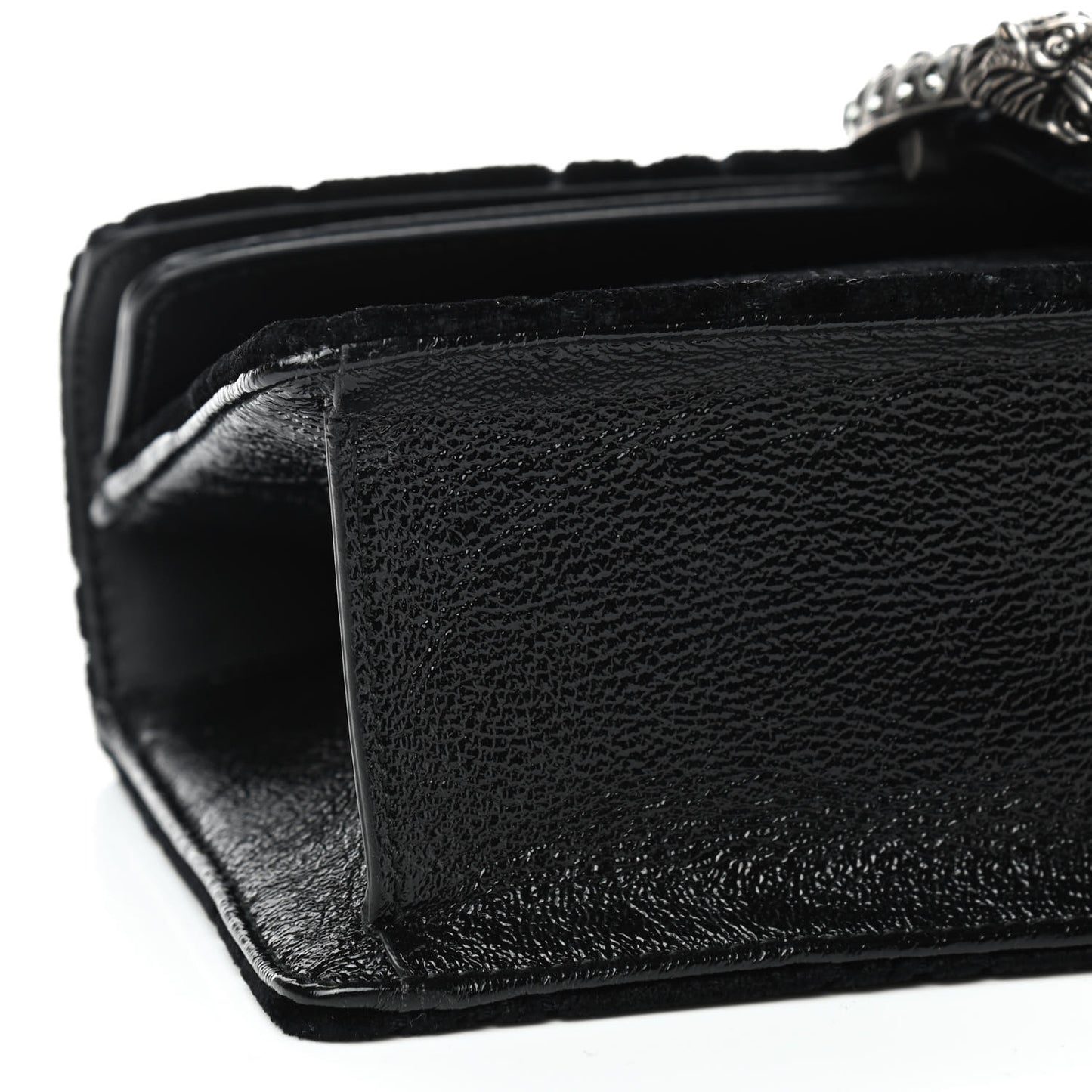 Velvet Skipper Crystal GG Monogram Small Dionysus Shoulder Bag Black Black Diamond