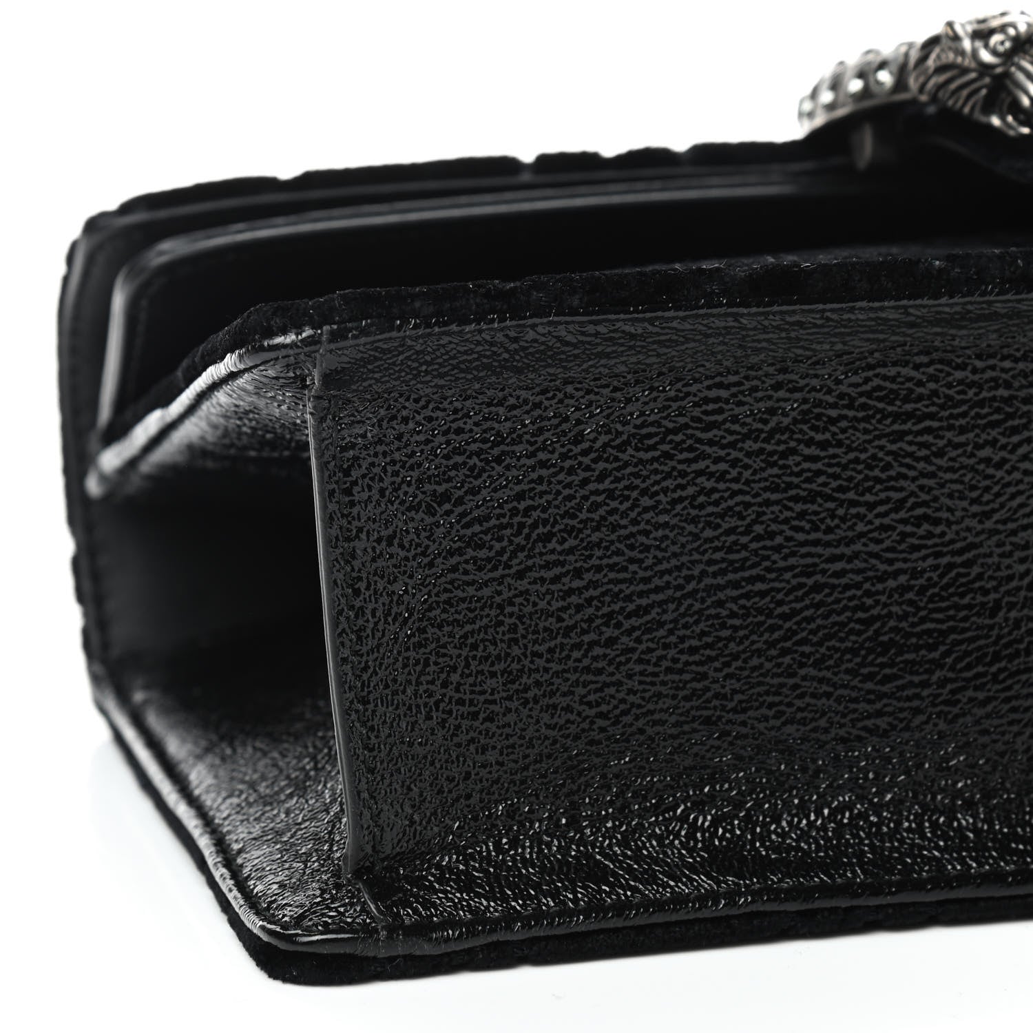 Gucci Velvet Skipper Crystal GG Monogram Small Dionysus Shoulder Bag Black Black Diamond 6 of 9