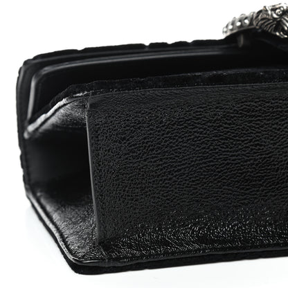 Gucci Velvet Skipper Crystal GG Monogram Small Dionysus Shoulder Bag Black Black Diamond 6 of 9