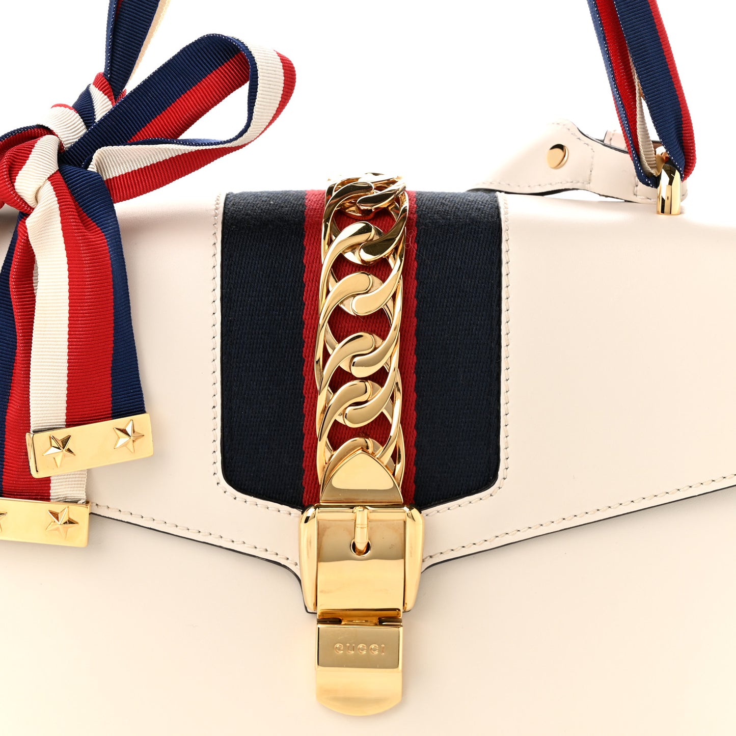 Calfskin Small Sylvie Shoulder Bag Off White