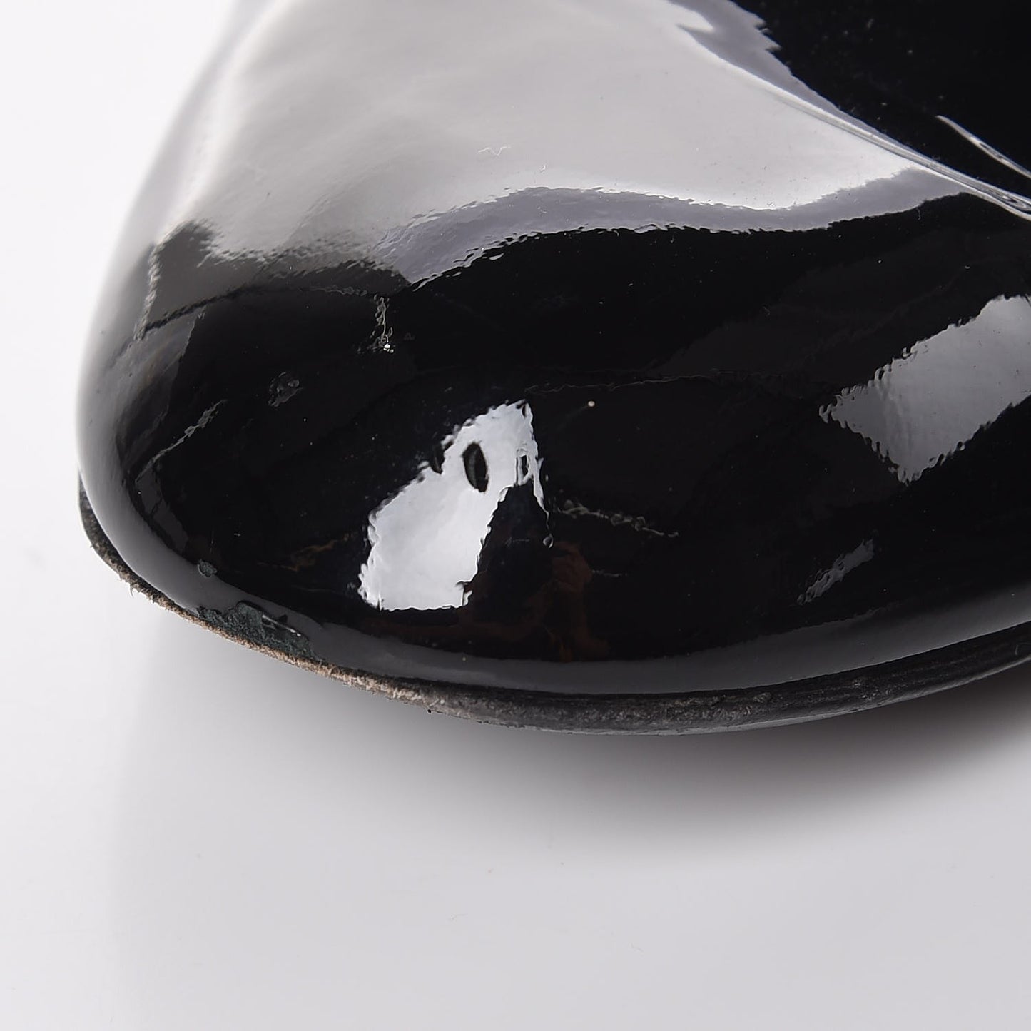 Patent Calfskin Pearl CC Loafers 36.5 Black