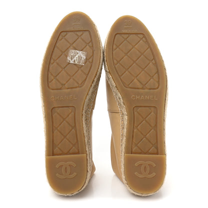 Chanel Lambskin CC Espadrilles 39 Beige Black 5 of 11