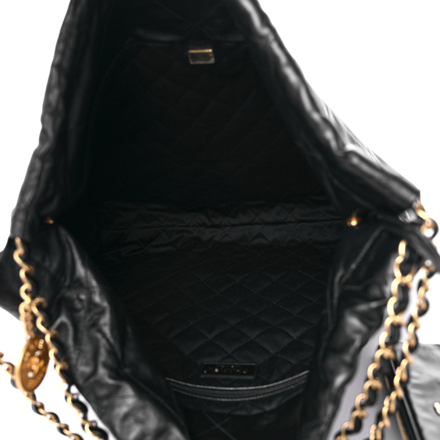 Chanel Shiny Calfskin Quilted Large Chanel 22 Black 6 of 11