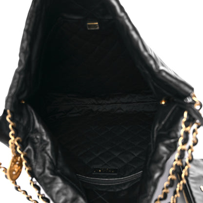 Chanel Shiny Calfskin Quilted Large Chanel 22 Black 6 of 11