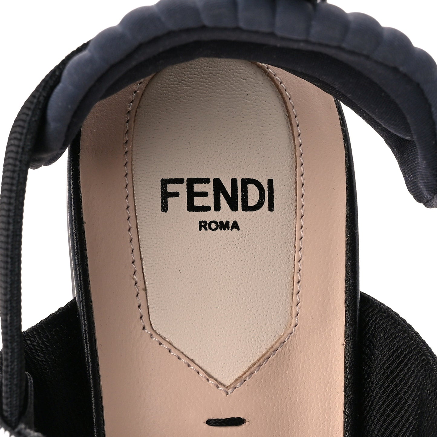 PVC Calfskin FF Colibri Slingback Ballerina Flats 37.5 Tobacco Moro Black Militare
