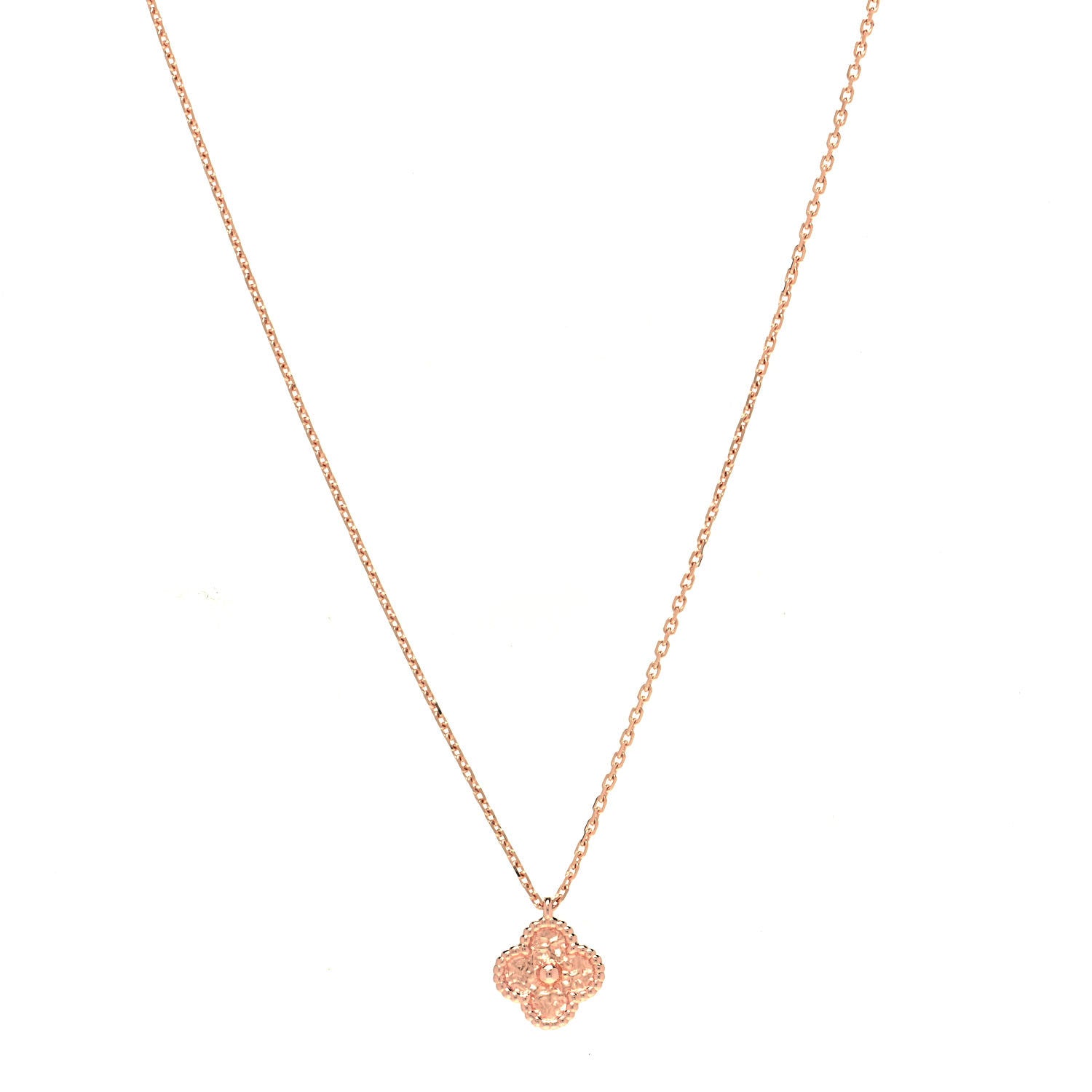Van Cleef & Arpels 18K Rose Gold Sweet Alhambra Pendant Necklace 1 of 6