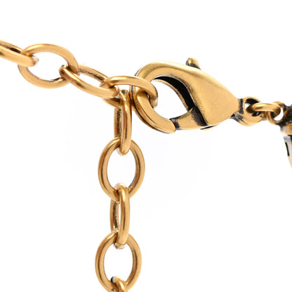 Christian Dior Metal Crystal J'Adior Laurier Choker Necklace Antique Gold 4 of 5