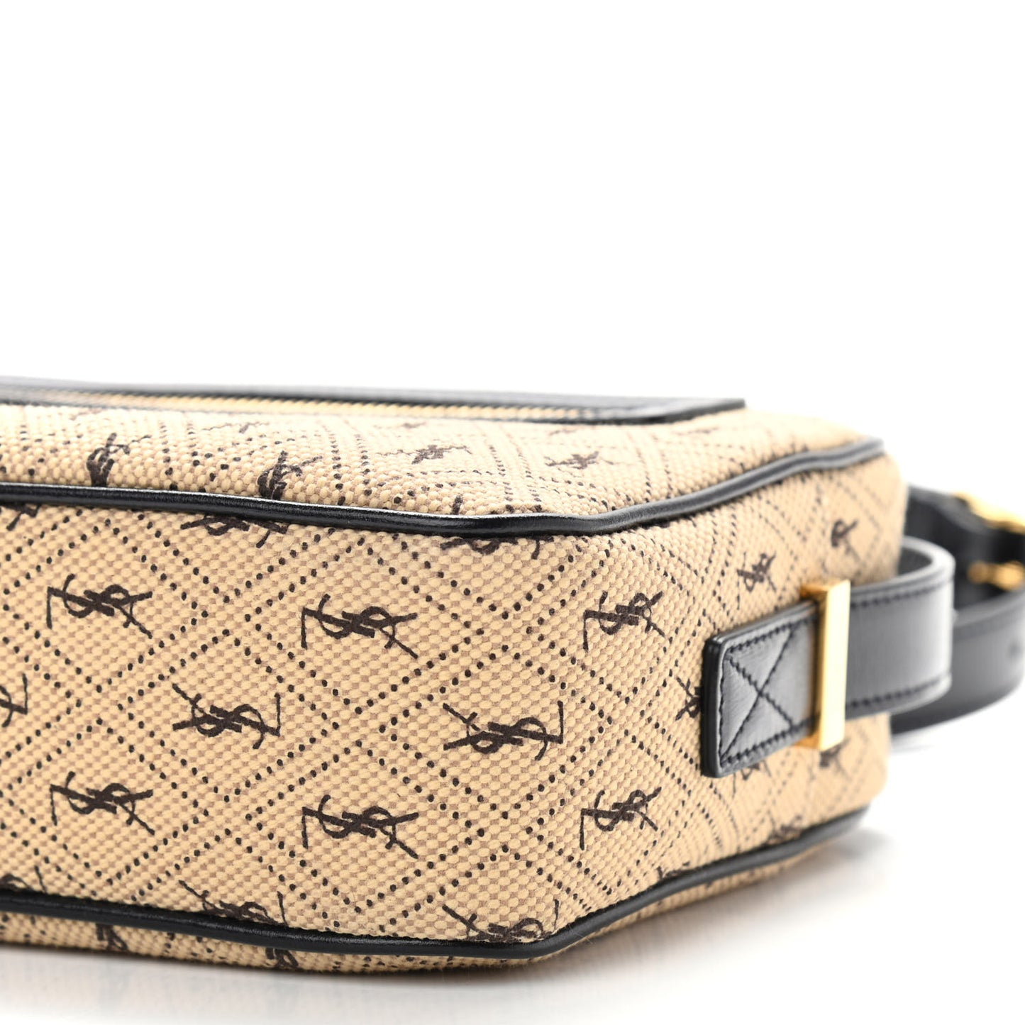 Canvas Monogram All Over Camera Bag Beige