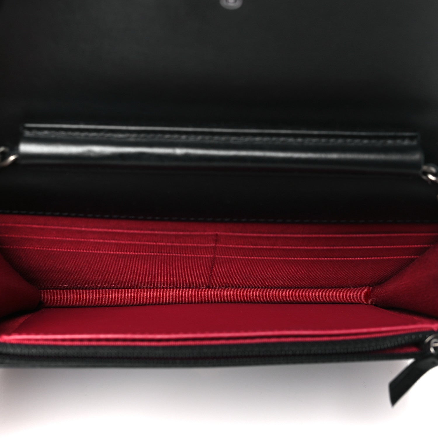 Chanel Aged Calfskin Quilted Gabrielle Wallet On Chain WOC Black 5 of 11