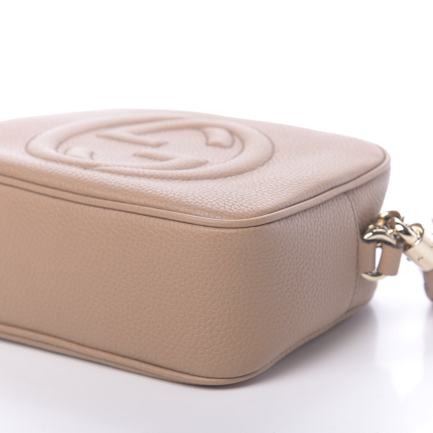 Gucci Pebbled Calfskin Small Soho Disco Bag Camelia 9 of 10