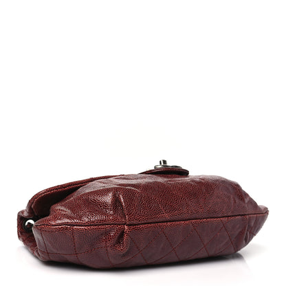 Chanel Caviar Quilted Medium Elastic Flap Bordeaux 4 of 11