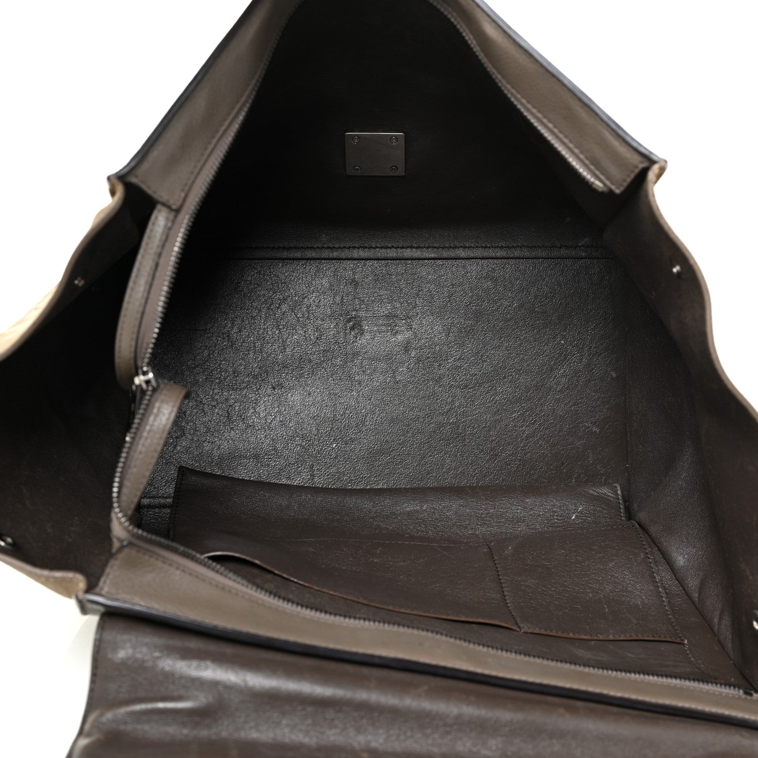 Celine Smooth Calfskin Suede Large Tri-Color Trapeze Brown 5 of 24