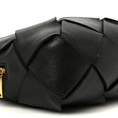 Bottega Veneta Lambskin Maxi Intreccio Small Cassette Camera Bag Black 8 of 11