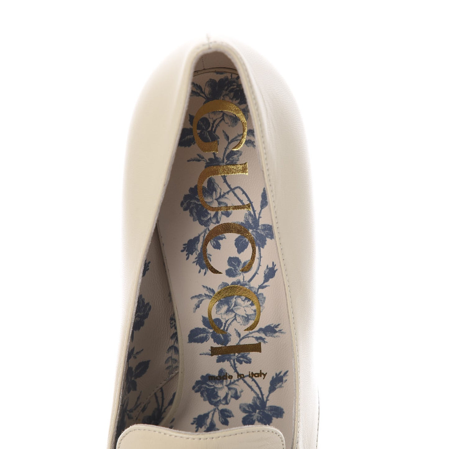 Malaga Kid GG Victoire 95mm Loafer Pumps 39.5 Vintage White