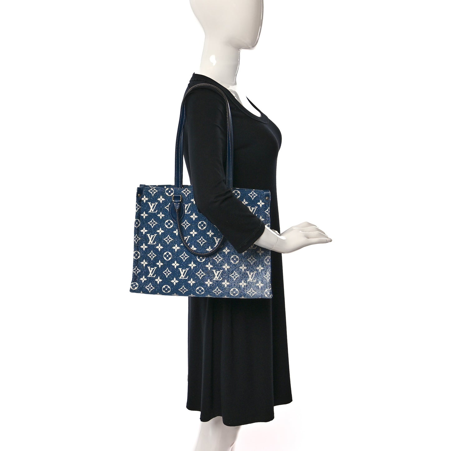 Monogram Jacquard Denim Onthego MM Bleu