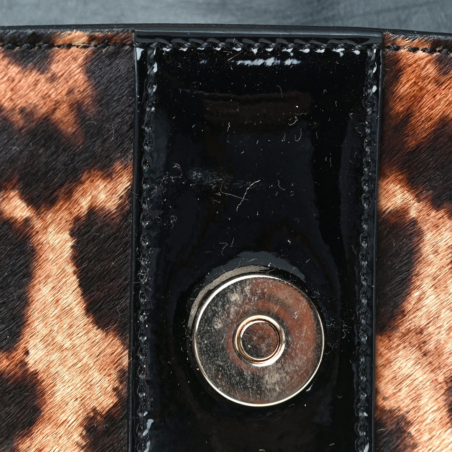 Calf Hair Leopard Print Mini Sweety Charity Crossbody Bag