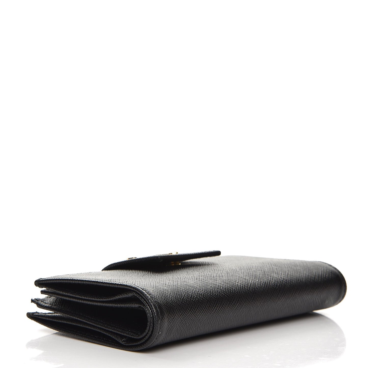 Saffiano Metal Tab Wallet Nero Black