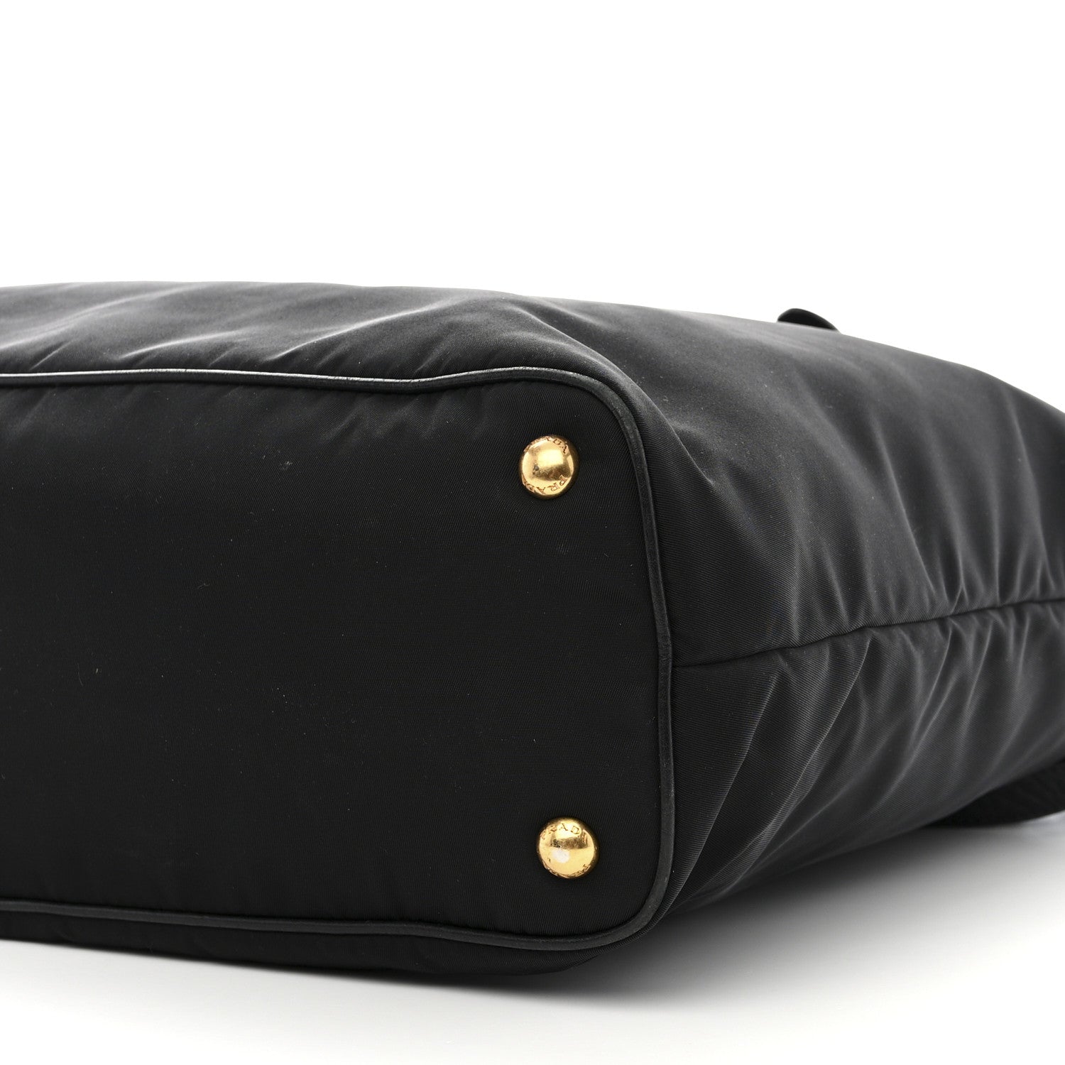 Prada Tessuto Nylon Vitello Daino Tote Black 9 of 13