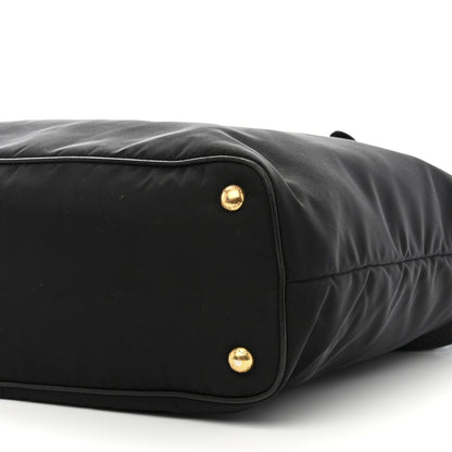 Prada Tessuto Nylon Vitello Daino Tote Black 9 of 13