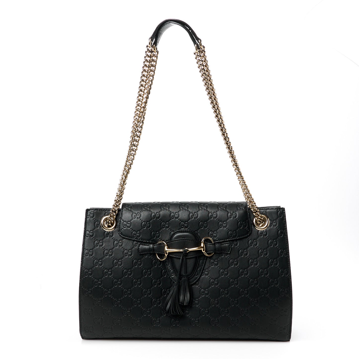 Guccissima Large Emily Chain Shoulder Bag Black