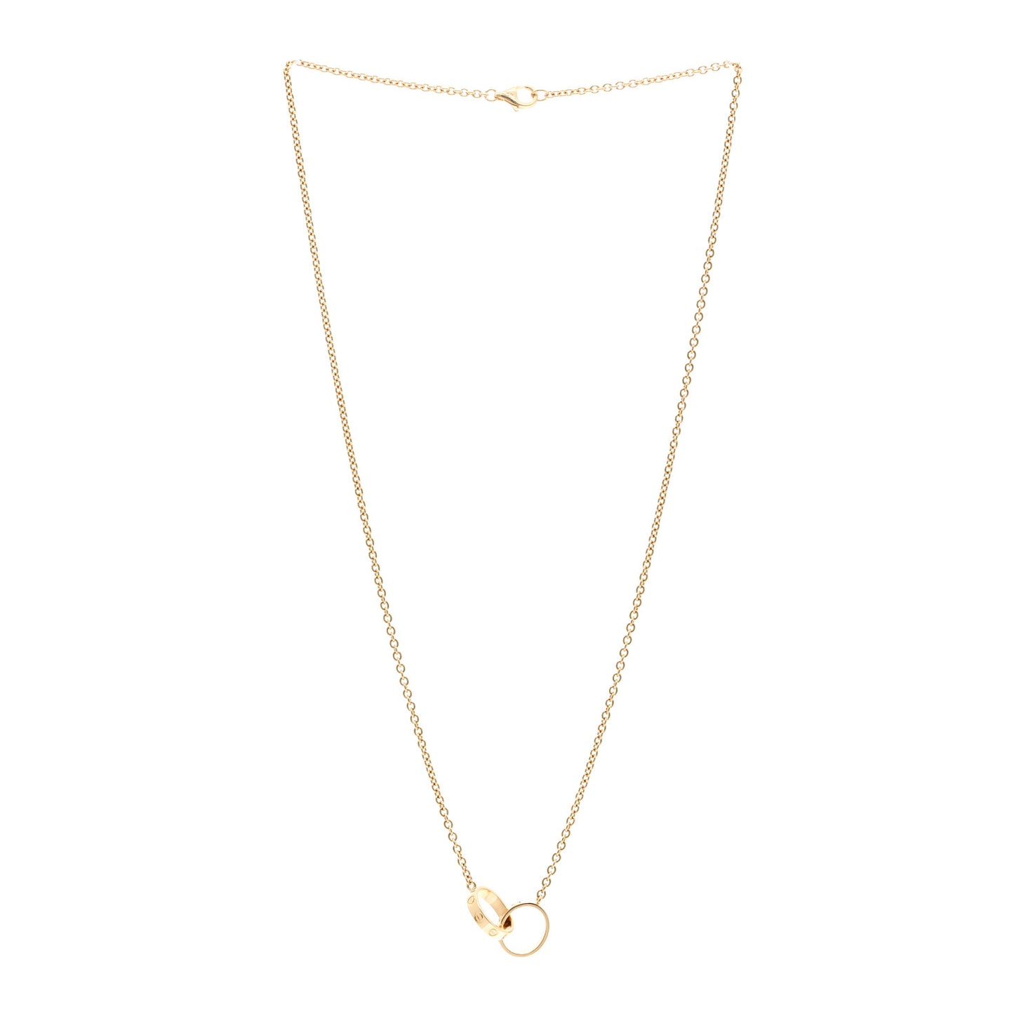 18K Yellow Gold Interlocking LOVE Necklace
