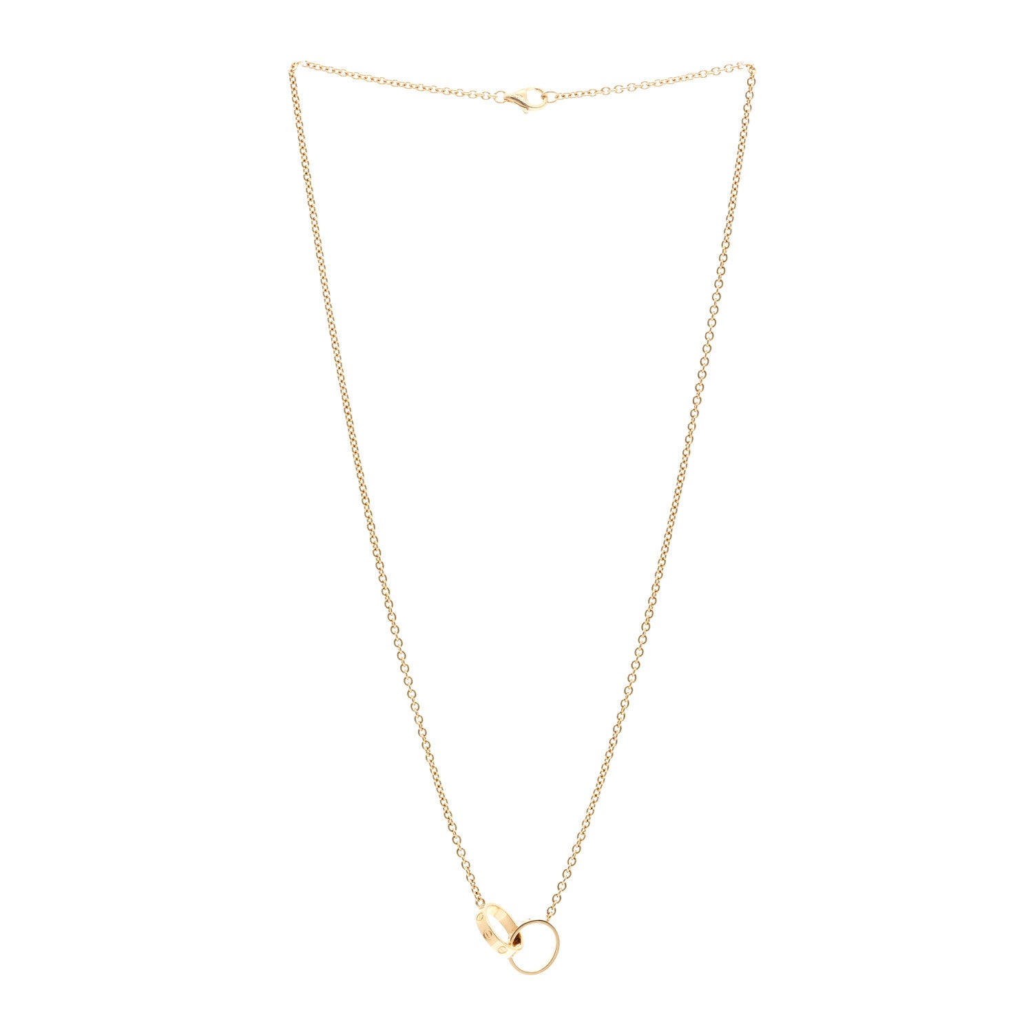 Cartier 18K Yellow Gold Interlocking LOVE Necklace 3 of 5