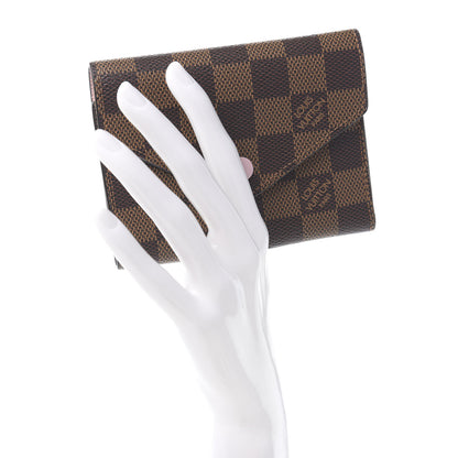 Louis Vuitton Damier Ebene Victorine Wallet Rose Ballerine 2 of 6