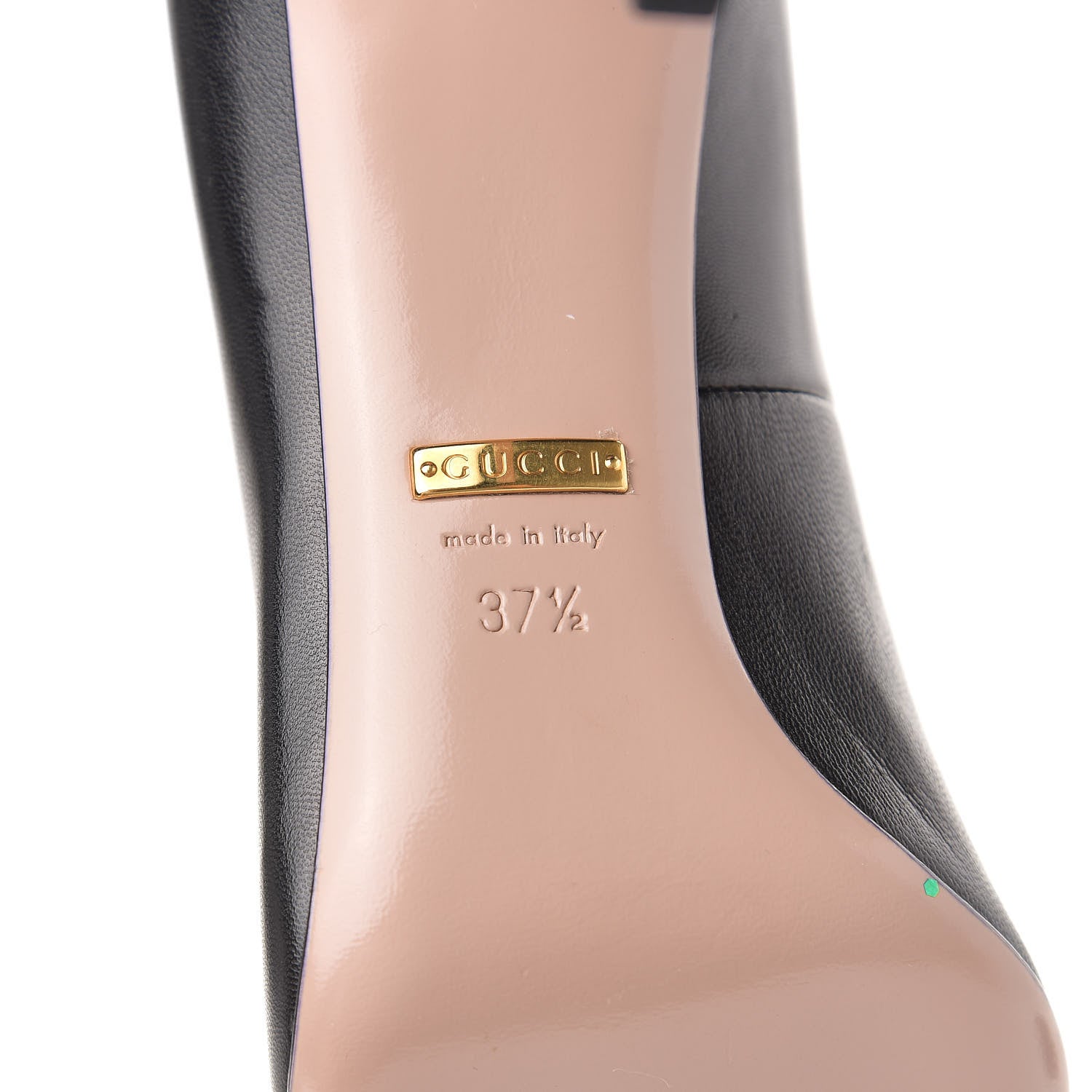 Gucci Nappa Studded Glow Light Pumps 37.5 Black 6 of 8