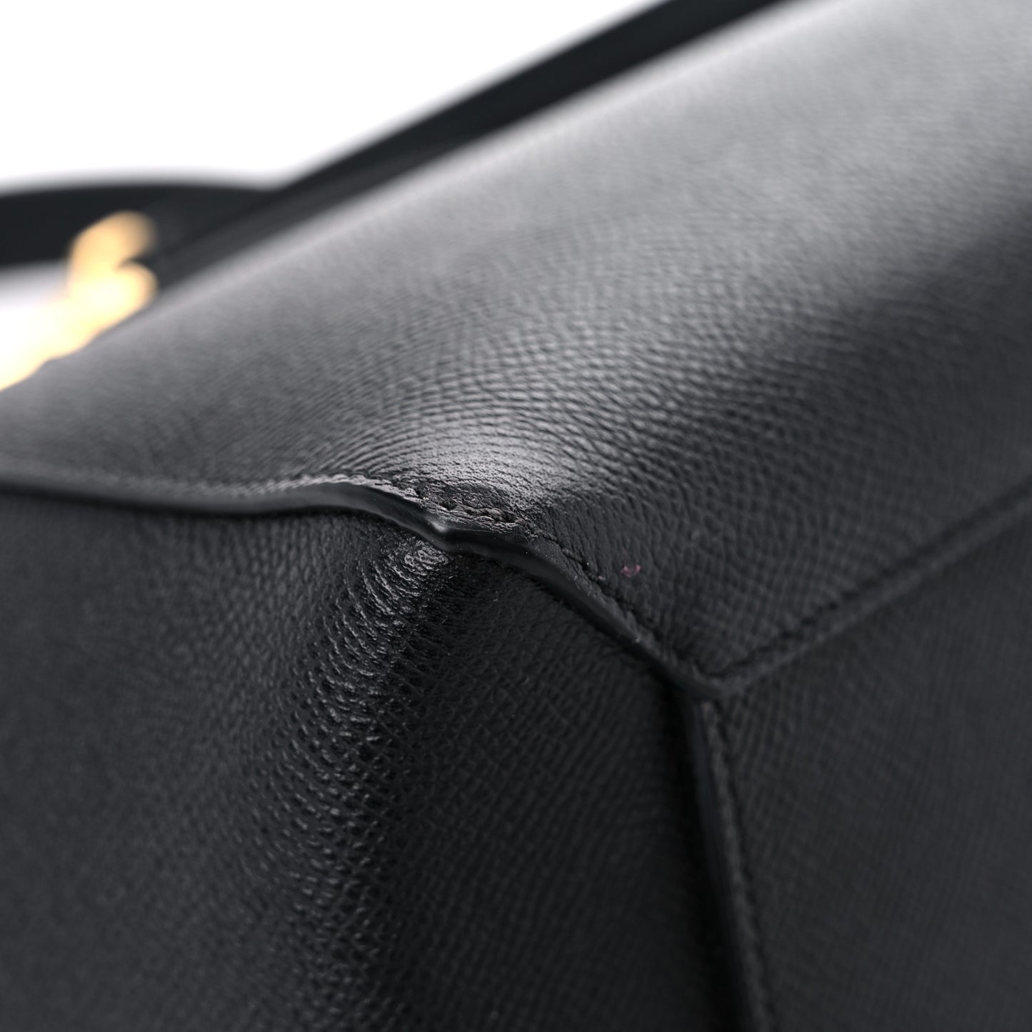 Baby Grained Calfskin Micro Belt Bag Black