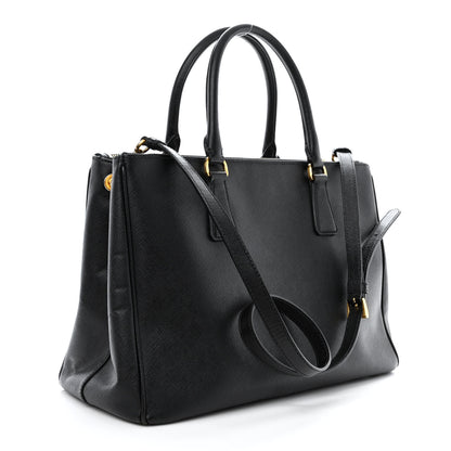 Prada Saffiano Medium Galleria Double Zip Tote Black 3 of 19