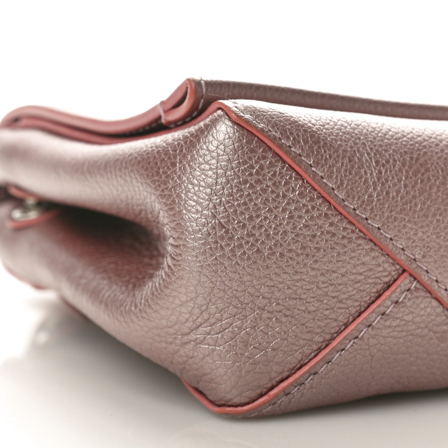 Soft Calfskin Eyelet Lockme II Chain Bag BB Rose Gold