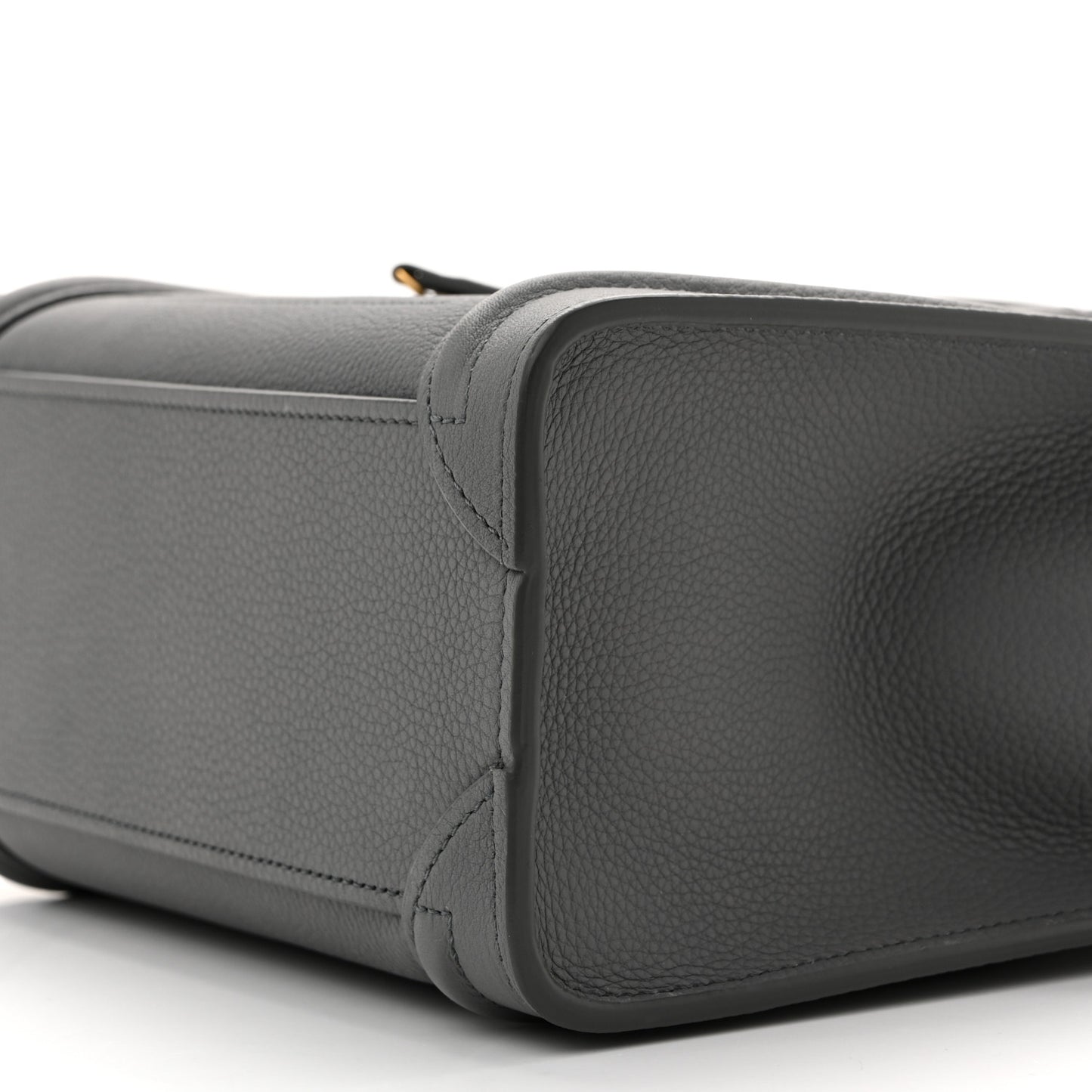 Drummed Calfskin Nano Luggage Kohl