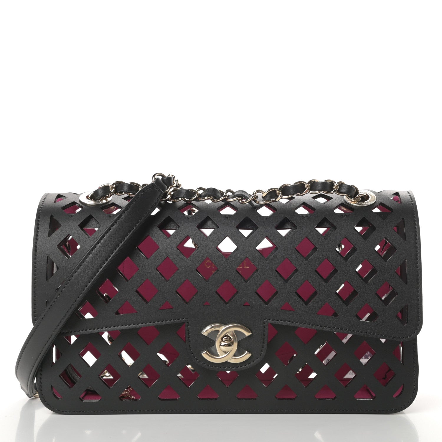 Chanel Lambskin Sea Through Flap Black Multicolor 3 of 13