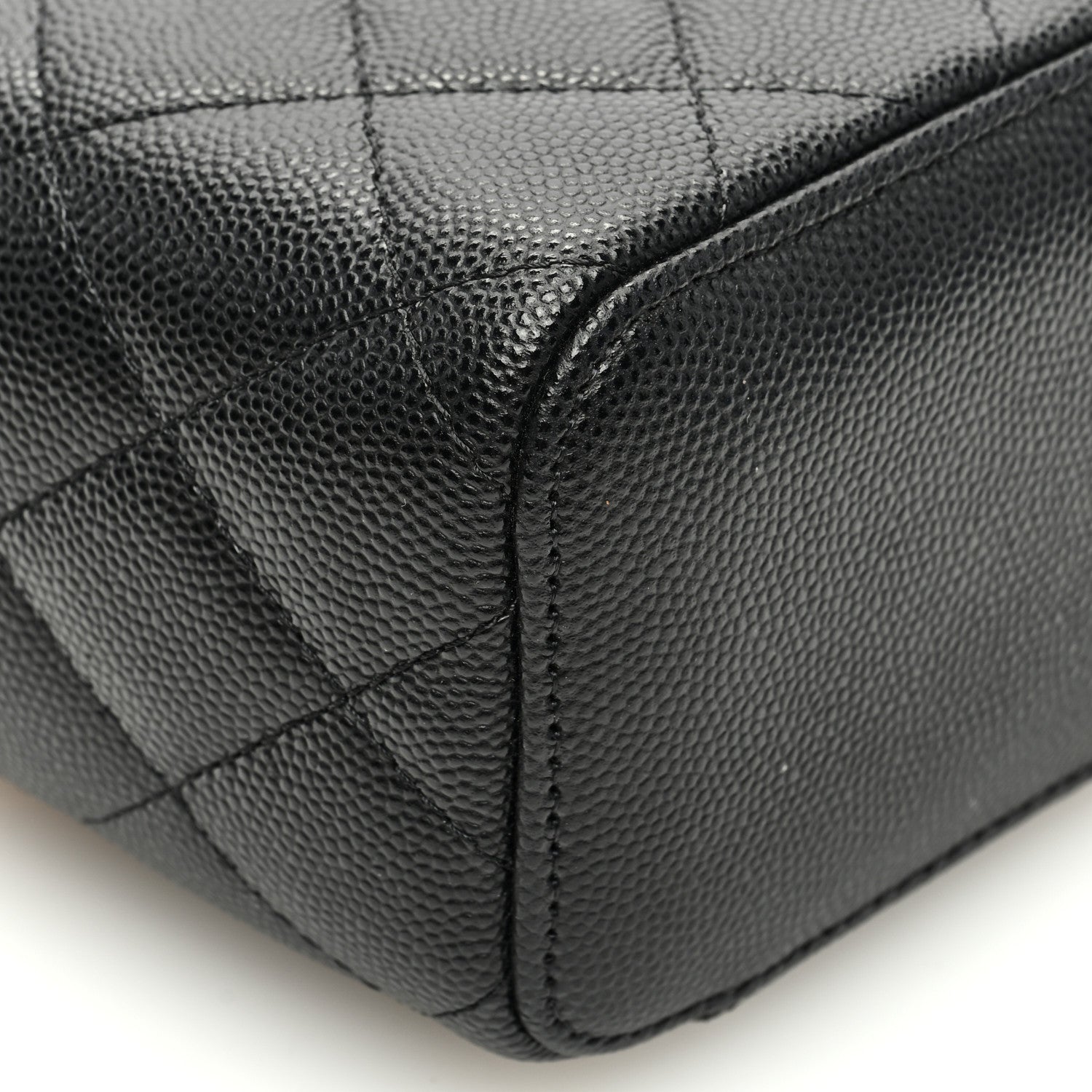 Chanel Caviar Quilted Mini Vanity Case With Chain Black 9 of 11