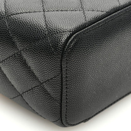 Chanel Caviar Quilted Mini Vanity Case With Chain Black 9 of 11