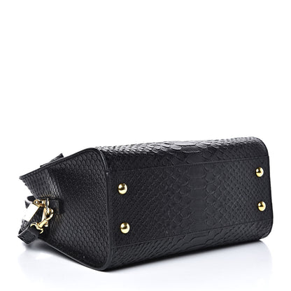 Saint Laurent Python Calfskin Embossed Monogram Baby Cabas Black 4 of 9