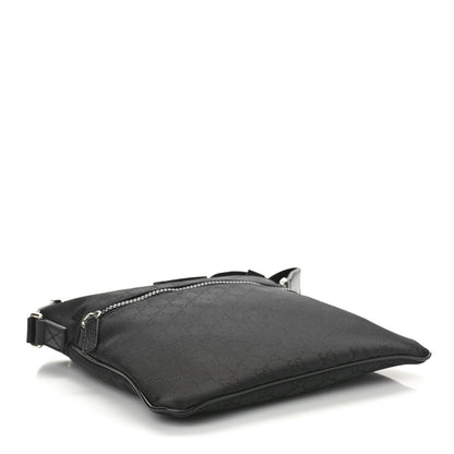 Gucci Nylon Monogram Small Flat Messenger Bag Black 4 of 10