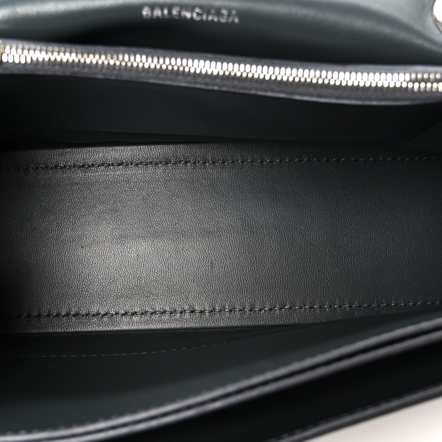 Balenciaga Metallic Crushed Calfskin Quilted Small Crush Chain Bag Steel Grey 5 of 10