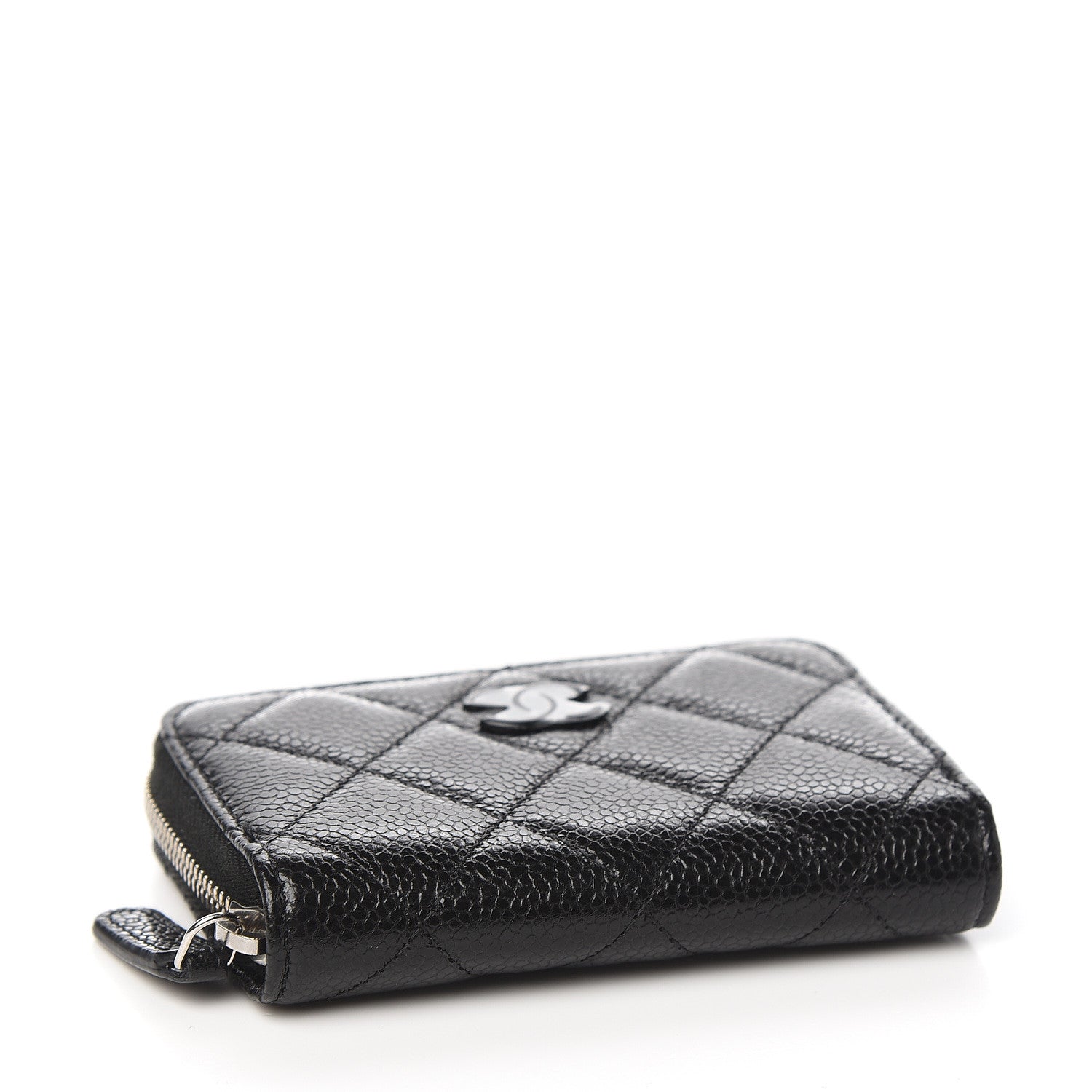 Chanel Caviar Quilted Incognito Zip Coin Purse Black 3 of 7
