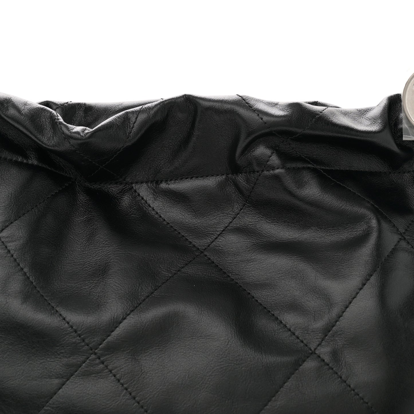 Shiny Calfskin Quilted Small Chanel 22 Black