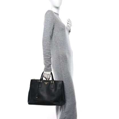 Prada Saffiano Lux Large Galleria Double Zip Tote Black 3 of 11