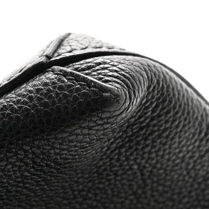 Gucci Pebbled Calfskin Logo Wristlet Black 10 of 10