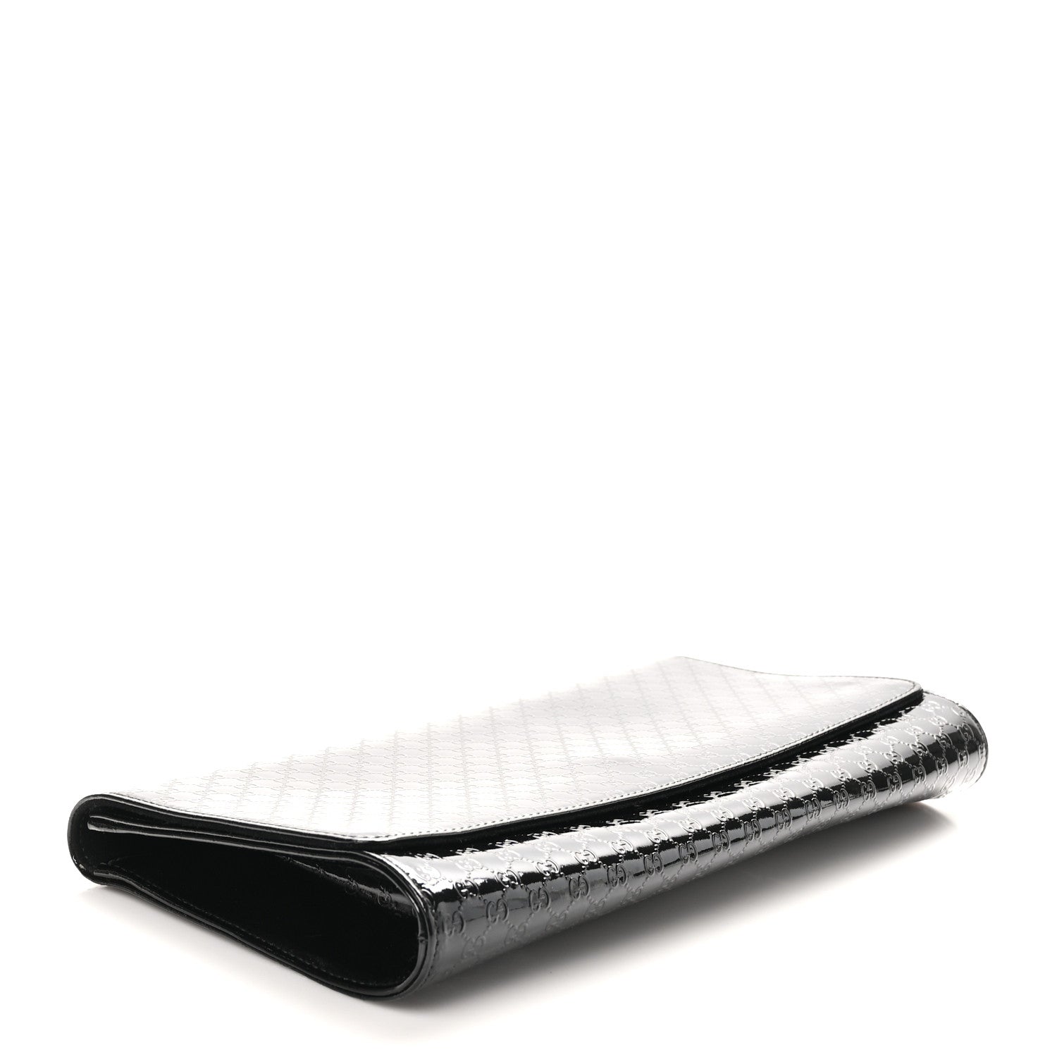 Gucci Patent Microguccissima Medium Broadway Clutch Black 4 of 8
