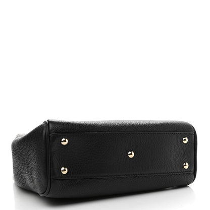 Gucci Cellarius Calfskin Mini Bamboo Shopper Tote Black 4 of 9