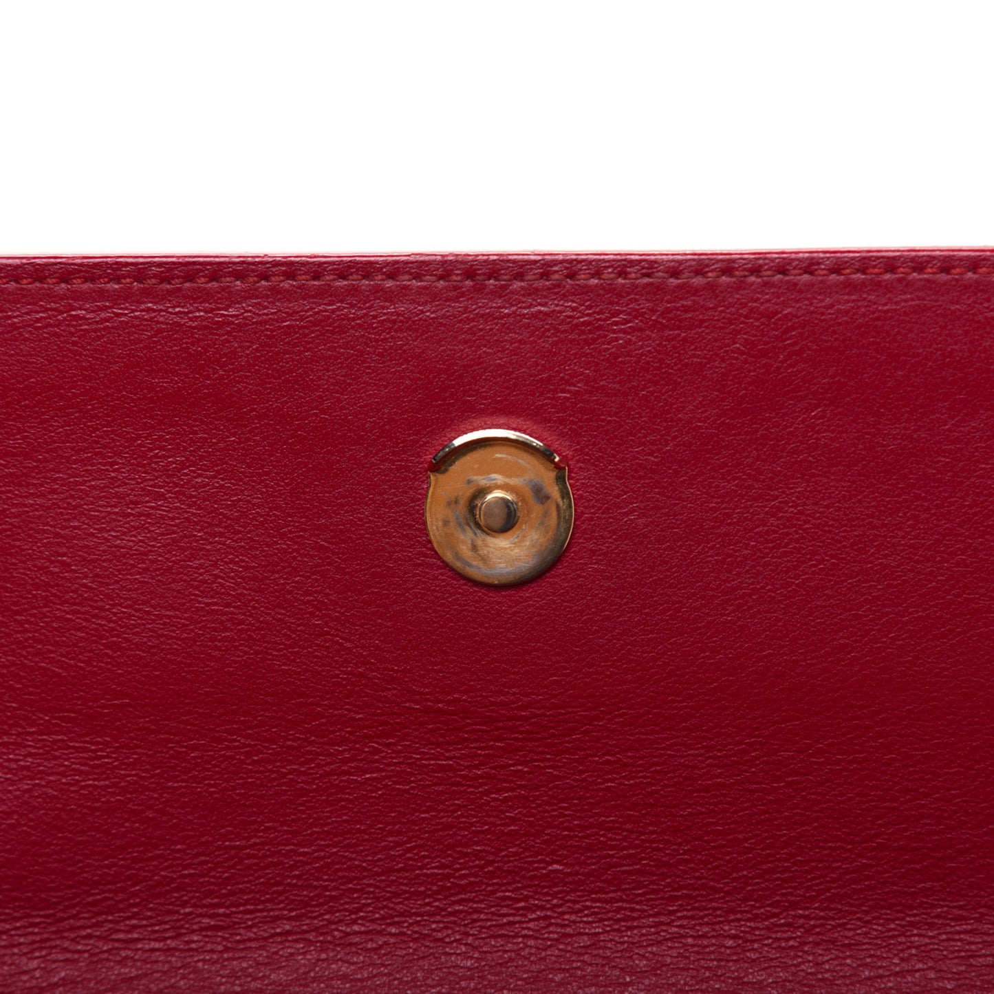 Grained Calfskin Small Moujik Top Handle Bag Red
