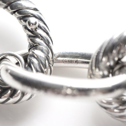 David Yurman Sterling Silver Black Ceramic 17mm Extra Large Oval Link Bracelet 7 of 7