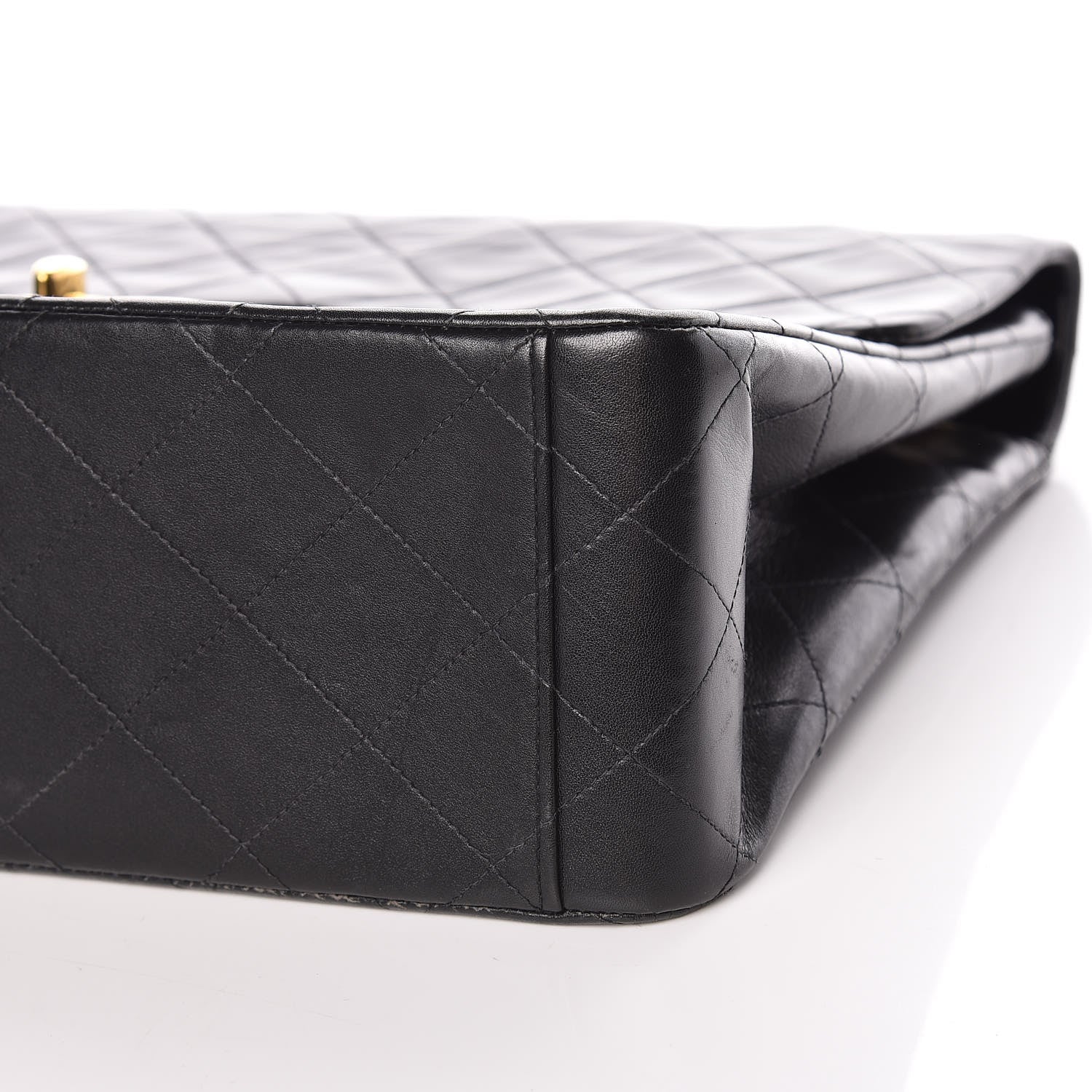 Chanel Lambskin Quilted XL Jumbo Single Flap Black 6 of 17