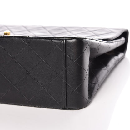 Chanel Lambskin Quilted XL Jumbo Single Flap Black 6 of 17
